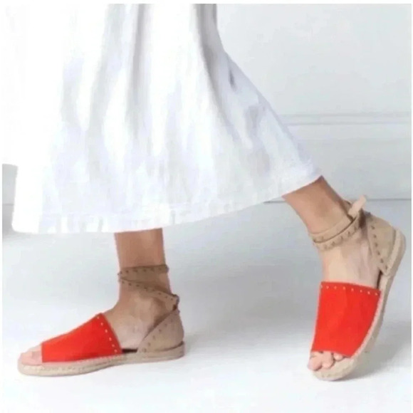 RAYE Deb Espadrille in Tomato & Tan size 7.5 - Picture 3 of 10